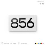 Номер на дверь 856, табличка на дверь для офиса, квартиры, кабинета, аудитории, склада, белая 120х70 мм, Айдентика Технолоджи
