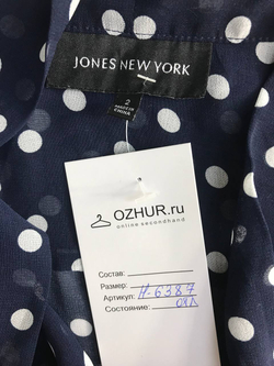 Блузка Jones New York в горошек легкая, маркировка 2, визуально на 40/42 размер