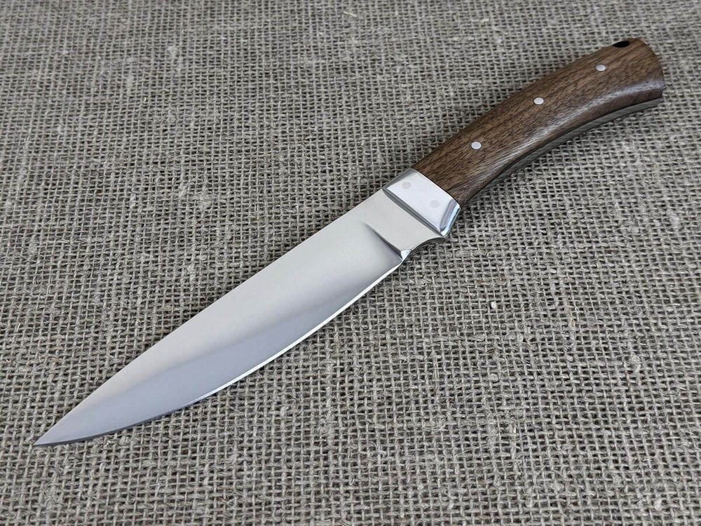 Якутский нож, цельнометаллический, сталь Х12МФ, рукоять орех