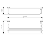 Полотенцедержатель с полкой WONZON & WOGHAND SIMPLE, Хром (WW-6581)