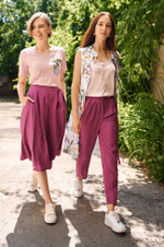 21744 Блузка женская (розовый меланж)