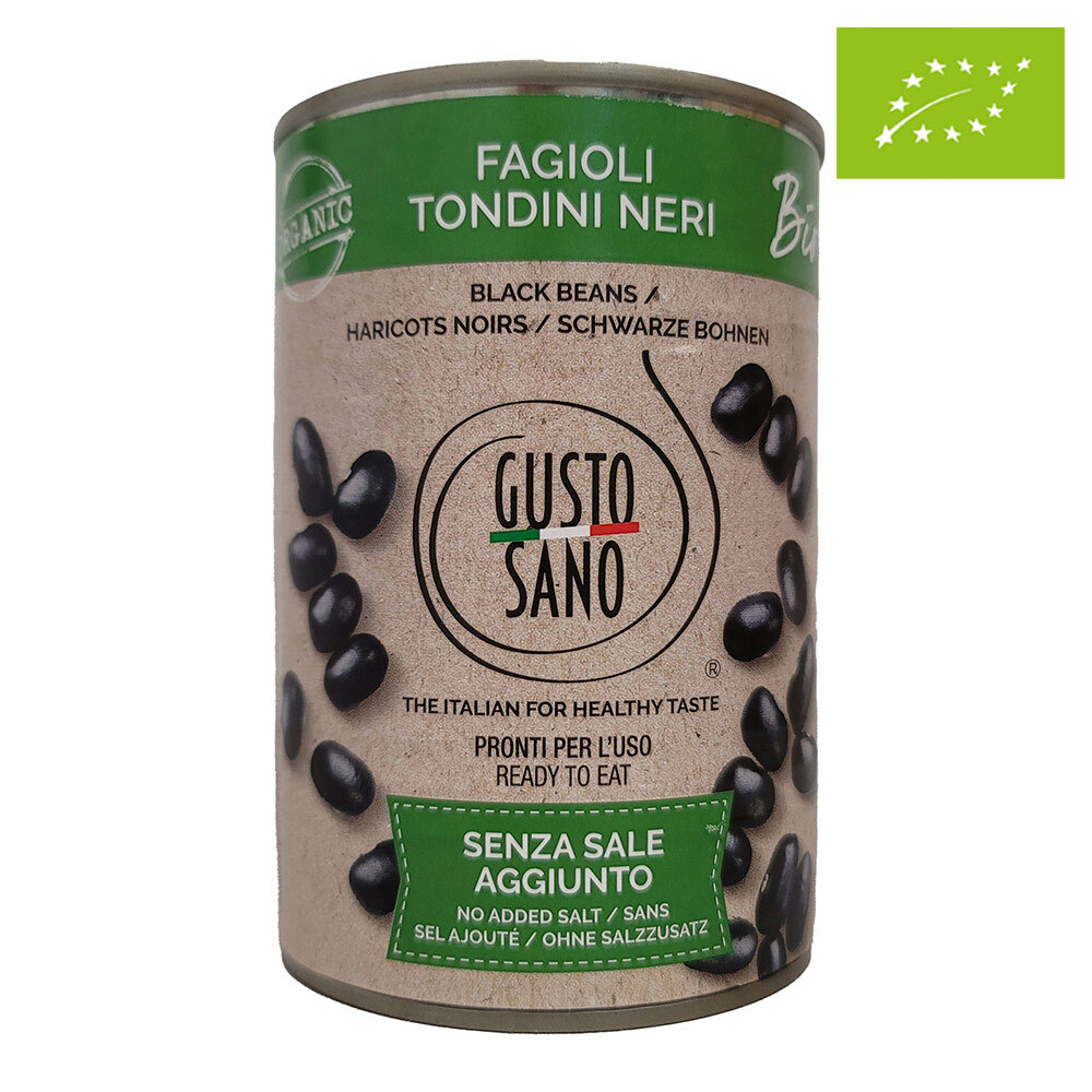 Фасоль черная Тондини, органическая, "Gusto Sano", 400 г