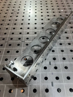 Удлинитель стола 490х100 (8мм), добавочная плита (блок), для оснастки сборочных, монтажных, сварочных столов d16