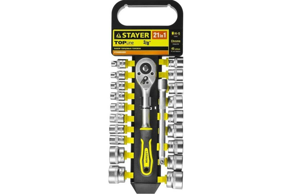 STAYER  RSS 21M, 21 предм., (3/8"), Набор торцовых головок (27752-H21)