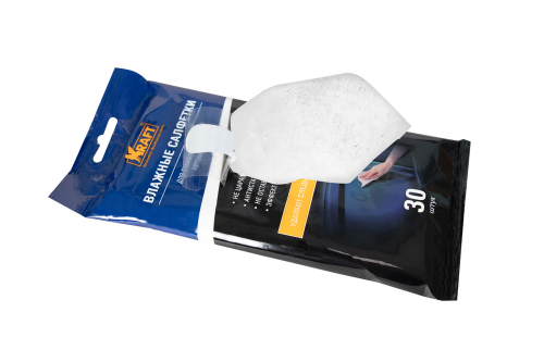 Салфетки влажные для стекол и зеркал Kraft