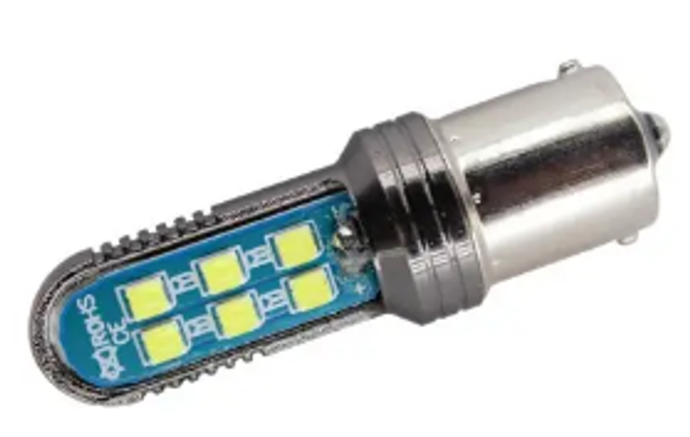 Светодиод 12-24V T25  12SMD 3030 Yellou FLS35 (BA15S 1конт) (бл2шт) 10-60v 6+6 #S0074-1Y