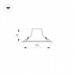 Встраиваемый светильник Arlight STORM 032433