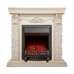 Каминокомплект Real Flame Patricia WT с очагом Fobos Lux Black (без пульта)