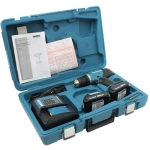Makita DDF453SYE аккумуляторный шуруповерт (2 x 1.5 Ач, ЗУ) с набором сверл, очками и перчатками DDF453SYE/D-20769/PGW-180