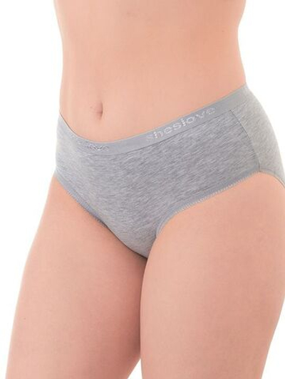 Слипы средней посадки со спорт-резинкой (Размер: XL) (Цвет: серый)