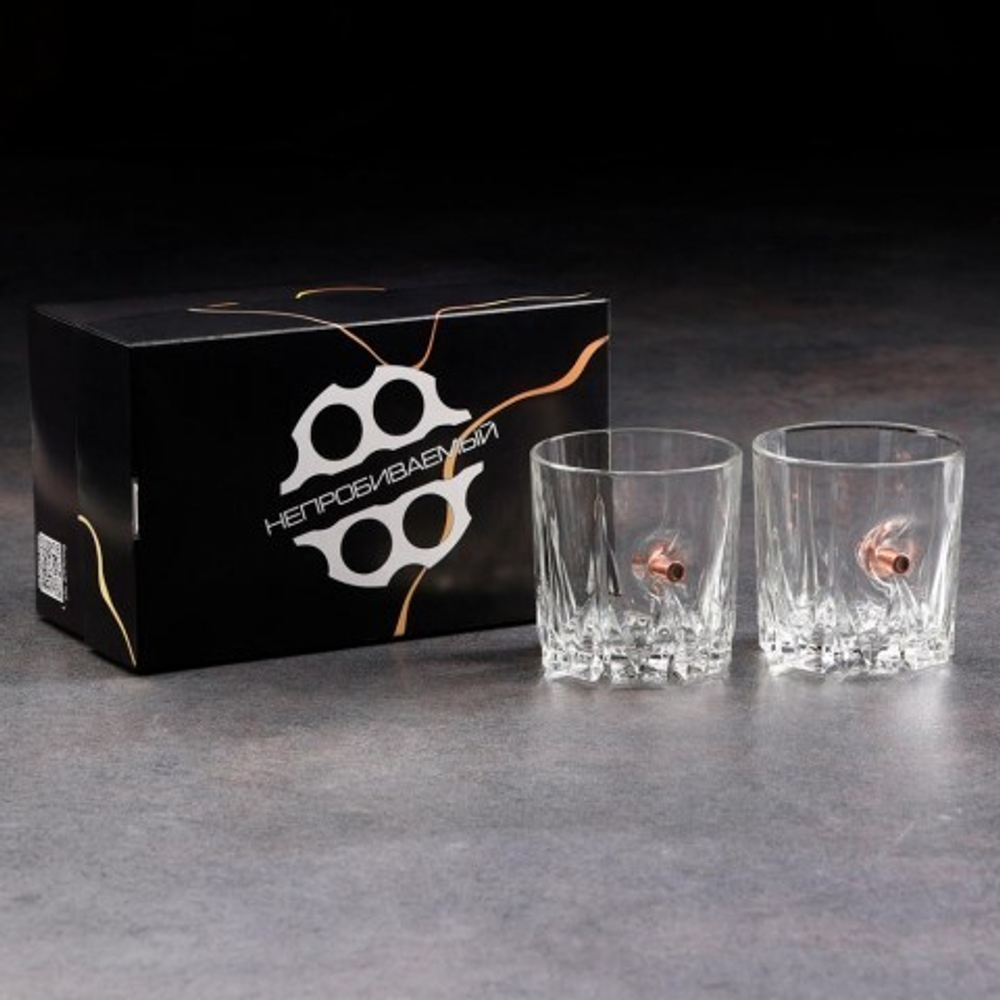 Набор стаканов для виски "Непробиваемые. Венеция с пулей"