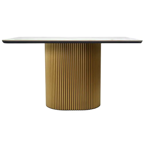 Стол Festa 140x85x77см, керамогранит Calacatte gold мрамор