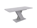 Раздвижной кухонный стол Флоренция 136 80 75 см обеденный стол прямоугольный, современный дизайн, цвет Цемент/Титан