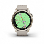 Смарт-часы Garmin EPIX Pro (Gen 2) Sapphire Edition 42 мм, золотистый корпус со светло-песочным ремешком, 010-02802-11
