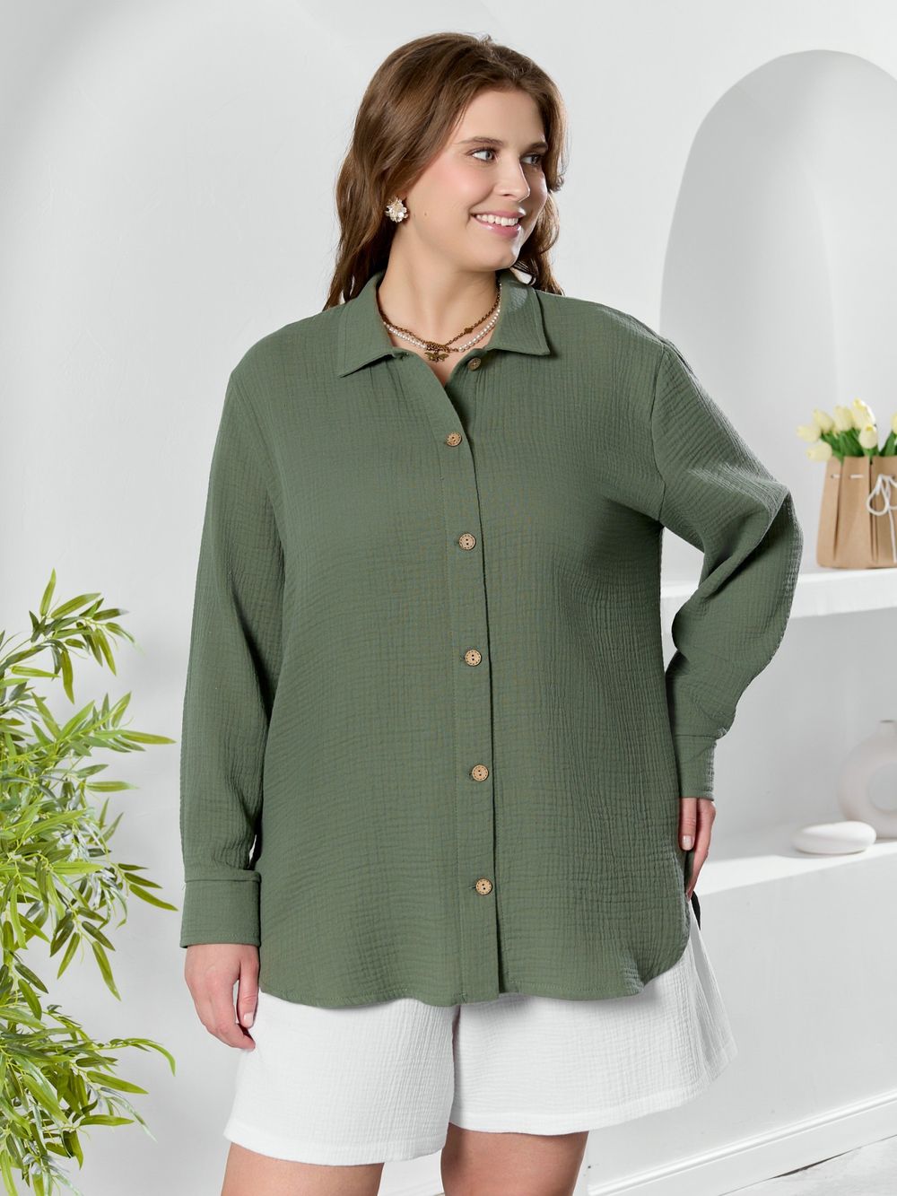 Рубашка Вуаль-6 Виотекс ХАКИ