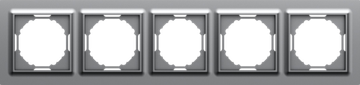 Рамка 5-я,  Wave матовый серый,  серия A07
