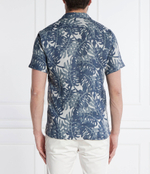 Льняная рубашка W-DIFFUSED FOLIAGE Tommy Hilfiger - голубой(MW0MW34580)