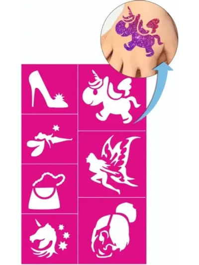 Набор трафаретов для тату Девочки