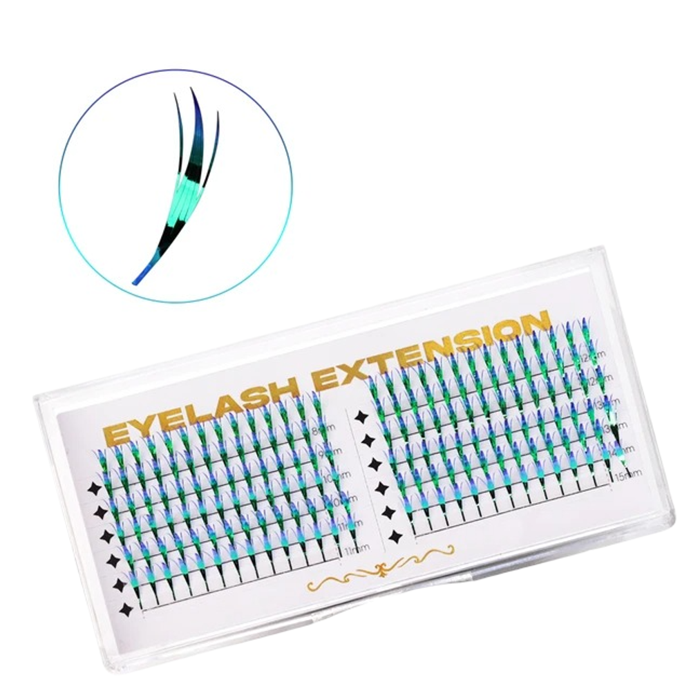 Ресницы перья для наращивания голографические