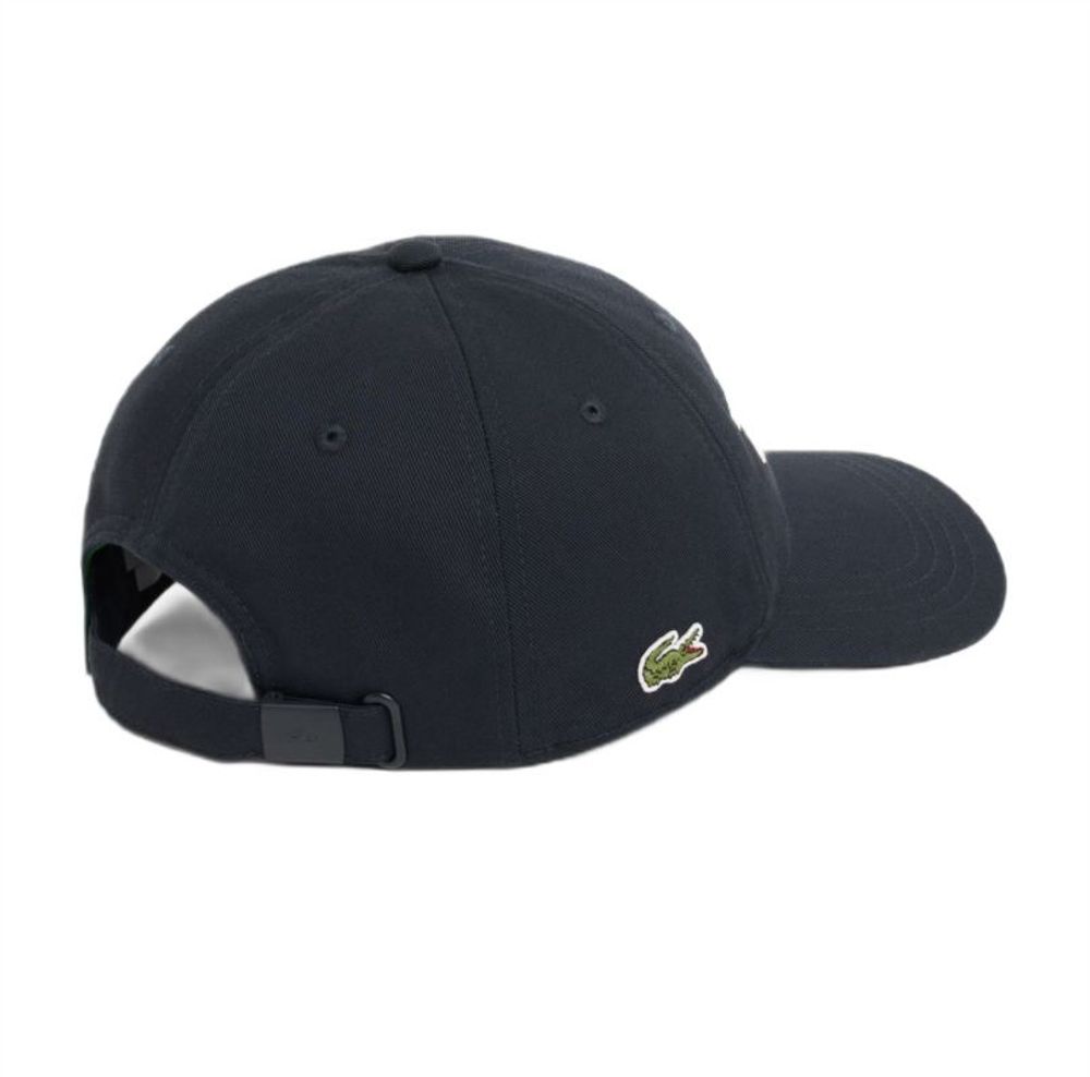 Теннисная кепка Lacoste Embroidered Cotton Twill - blackbird/flour