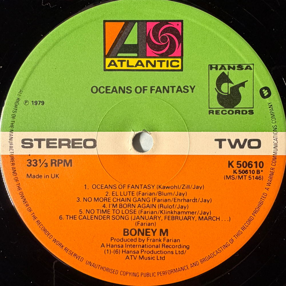 Boney M. ‎– Oceans Of Fantasy (Англия 1979г.)