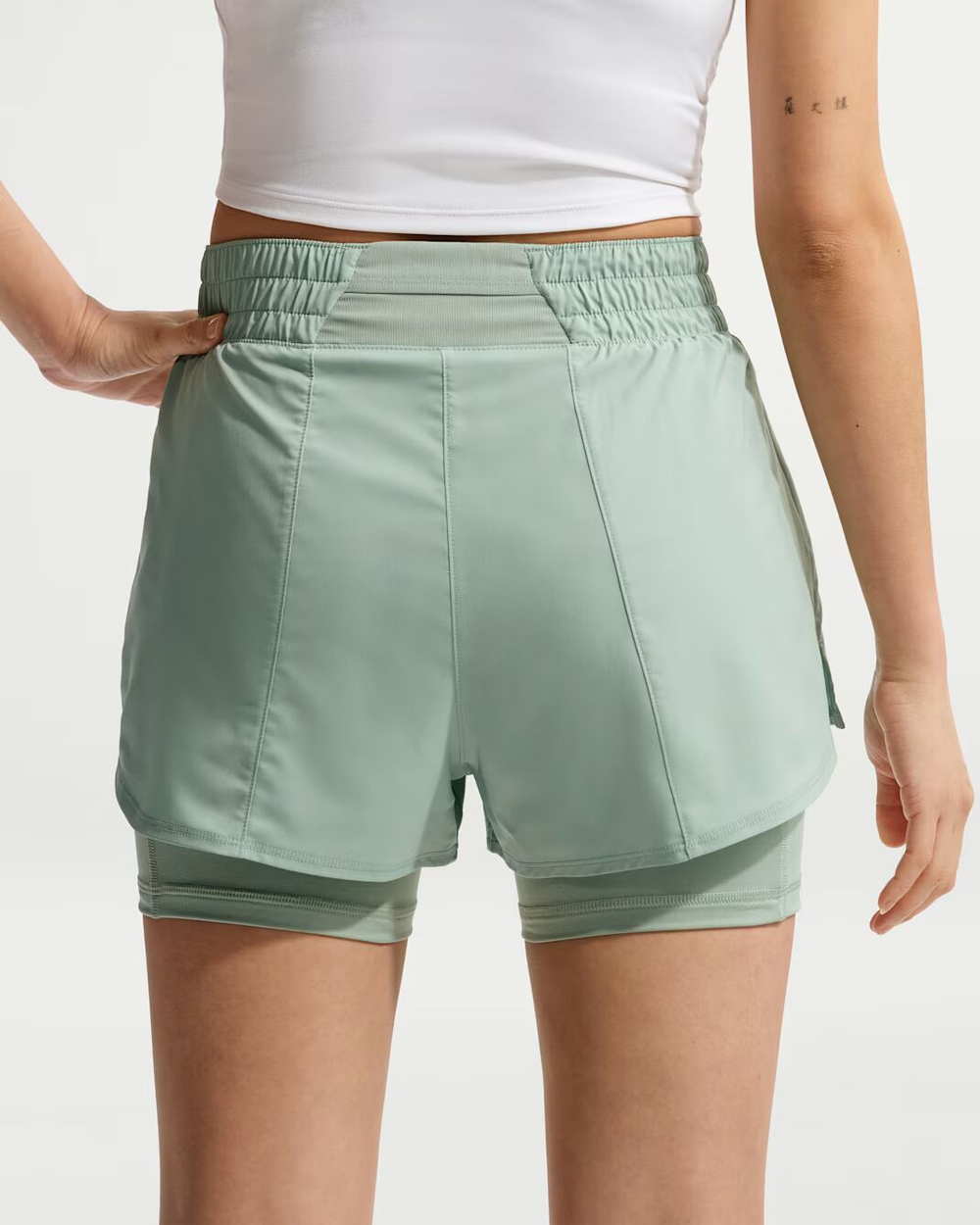 Nike One Женские шорты Dri-FIT с высокой талией, 8 см, 2 в 1 - NIKE