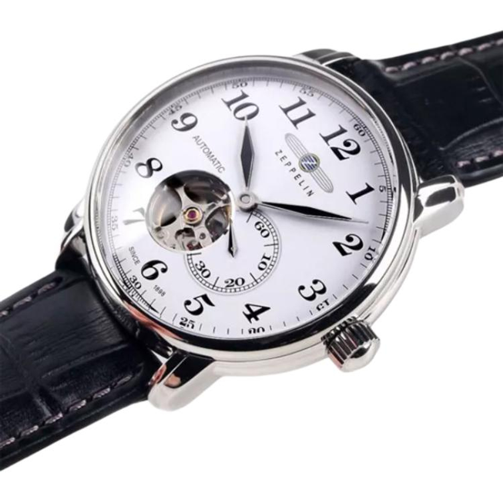 ZEPPELIN Piaget Collection Automatic Mechanical Movement Men"s Watches Watch White Dial Stainless Steel Case