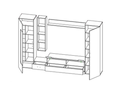 Loft - 20 стенка ТВА Белый / Дуб Вотан