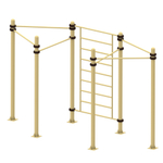 Спортивный комплекс №66, со шведской стенкой и турниками, 4330*1720*2700 мм., D=89 мм.