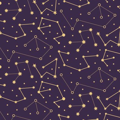 Золотые созвездия на темном фоне