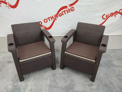 Комплект кресел под искусственный ротанг Ялта (Yalta) Double Set