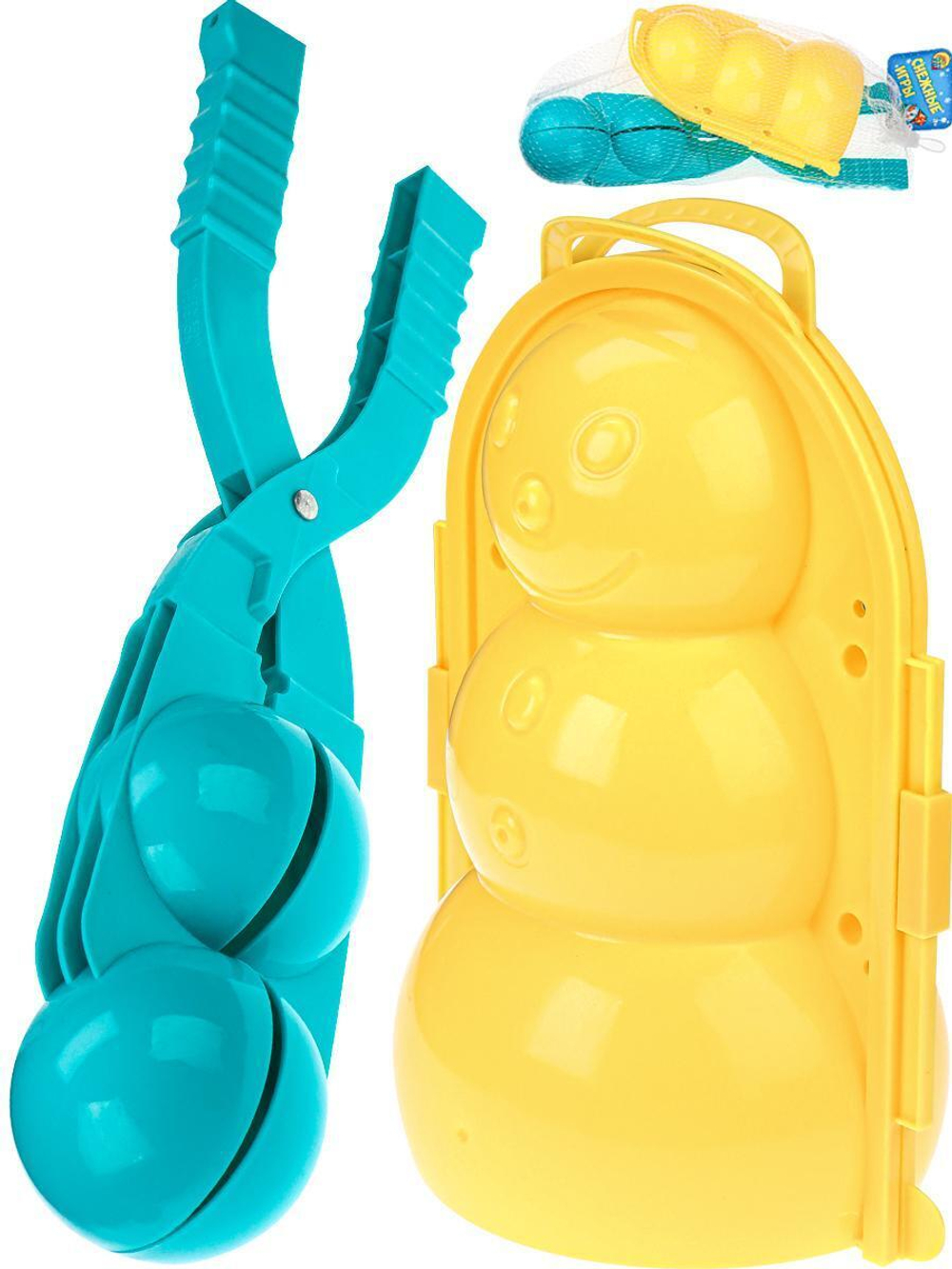 Снежкодел в наборе (2 предм. 16,5*21,5 см; 38*7,5 см) в сетке ( Арт. ИК-6859)