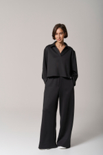 Свитшот трикотажный черный