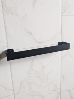 Держатель для полотенец настенный, черный, 40см