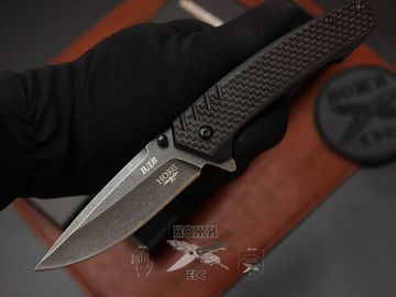 Складной нож Городской тактический НОКС "ВДВ" 322-509405 c клинком из стали D2, рукоять G10 / карбон