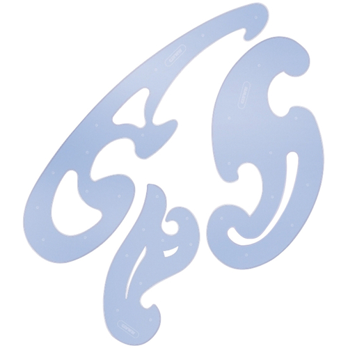 Набор лекал 25,17,12см Стамм, прозрачный тонированный, европодвес И