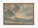 Арт принт 'Study of Clouds with a Sunset near Rome'