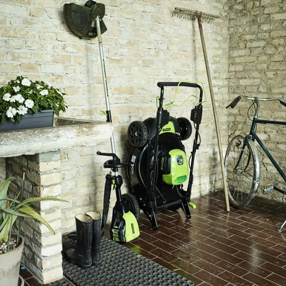 Аккумуляторная газонокосилка Greenworks GD80LM51SPK4 80V 80В самоходная (1 x 4 Ач, ЗУ) нож 51 см, 2502107UB