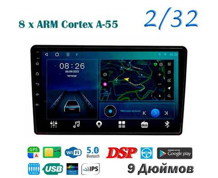 Topway TS18 2+32GB 8 ядер для Mitsubishi Outlander, Airtrek 2002-2008