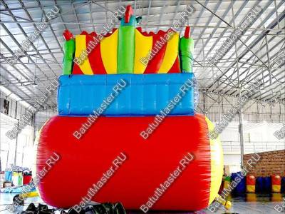 Коммерческий надувной батут-горка "Огненный дракон" 16*8*11 м