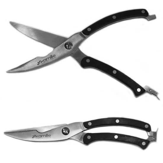 Ножницы кухонные 25 см. из нержавеющей стали Kamille КМ-5102 с ручками из бакелита