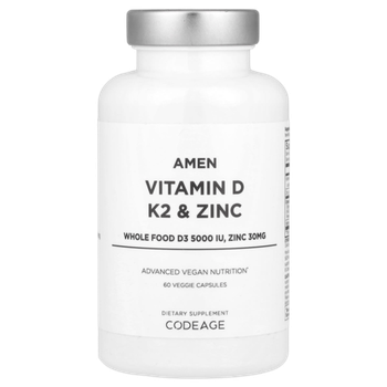CODEAGE AMEN Vitamin D + K2 +Zinc 120 veg caps , Витамин Д3 + К2 + Цинк