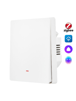 Выключатель HOMMYN настенный zigbee 1 клавиша (без нейтрали) SWZBNN01W
