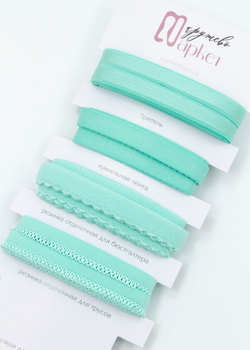 Подборка бельевых резинок тиффани + застежка для бюстгальтера текстильная