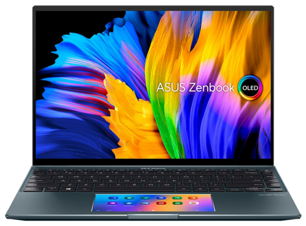 Ноутбук Asus Zenbook 14X OLED UX5400EG-KN185T (90NB0T83-M001L0) Pine grey Core i7-1165G7/16G/512G SSD + 32G/14&amp;quot; OLED WQXGA+ (2880x1800)/NV MX450 2Gb/WiFi/BT/ScreenPad/Win10