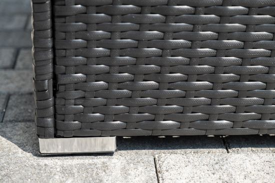 "Даллас" лаунж-зона из искусственного ротанга на 5 персон, цвет черный