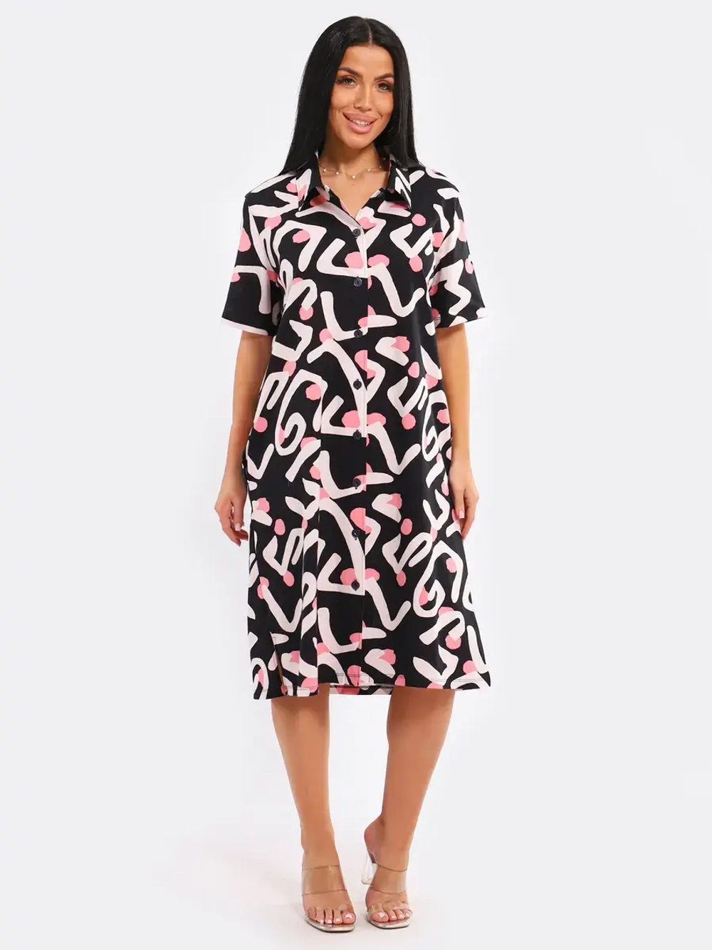 Платье рубашка хлопок большие размеры