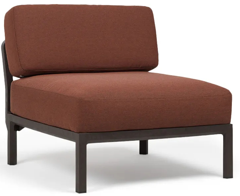 Модуль центральный пластиковый с подушками Nardi Maximo Elemento Centrale, терра, корица