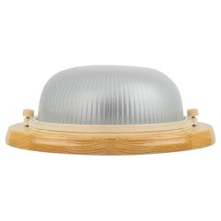 Светильник ЭРА НБО 03-60-011 Кантри дерево/стекло IP54 E27 max 60Вт D220 круглый сосна