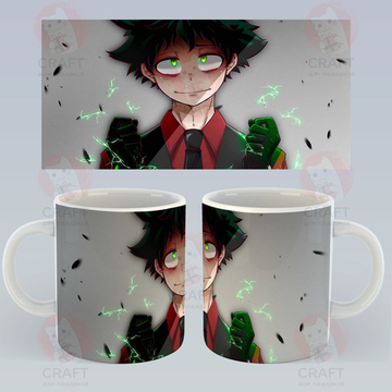 Кружка "Моя геройская академия - злой Изуку Мидория"